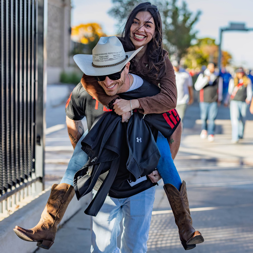 Joselyn and Christopher having fun together